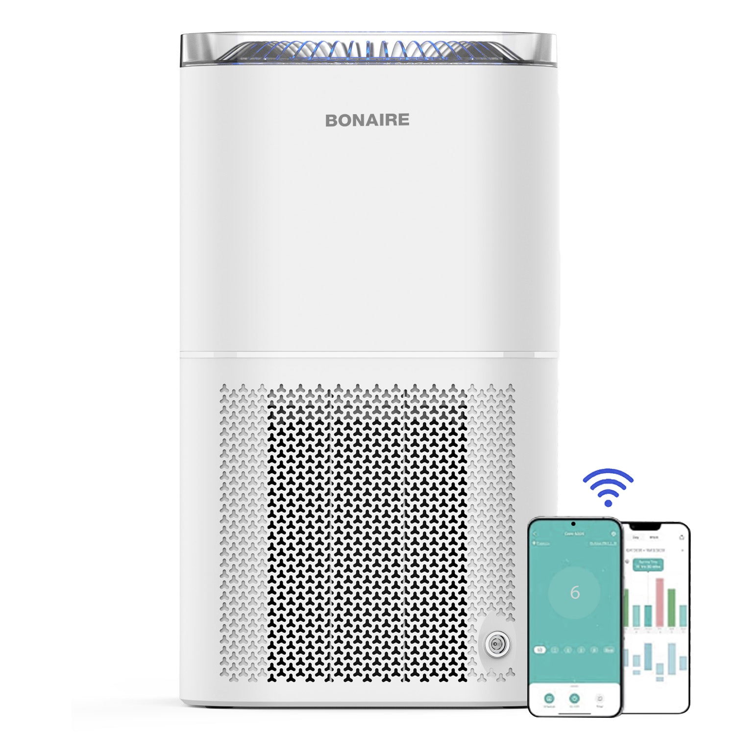 Bonaire Air Purifier for Home Bedroom Office Removes Dust Smoke Odor with 3 in 1 True HEPA13 Filter Sleep Auto Mode PM 2.5 Sensor WiFi App