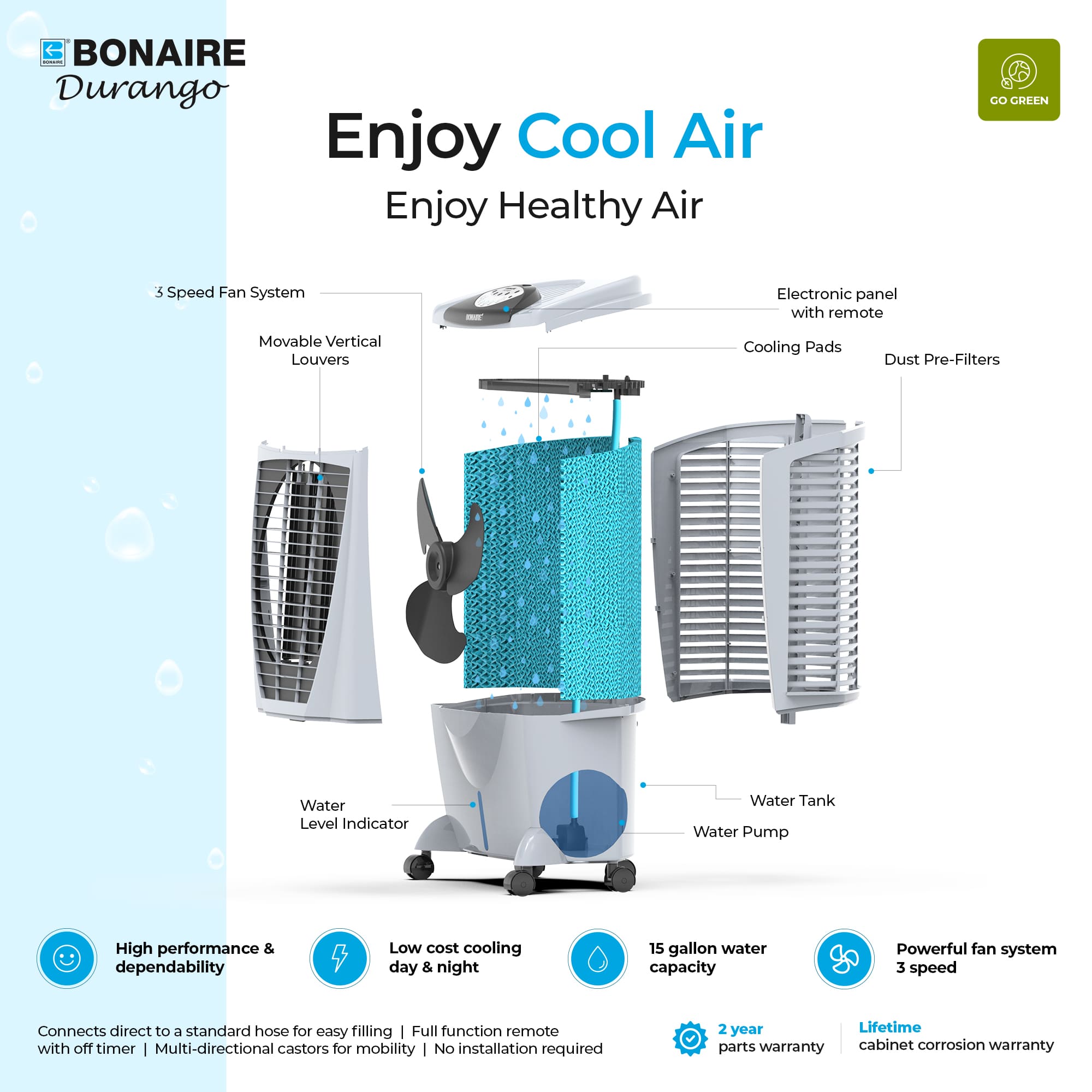 Buy Bonaire Durango 3100 CFM Portable Evaporative Air Cooler
