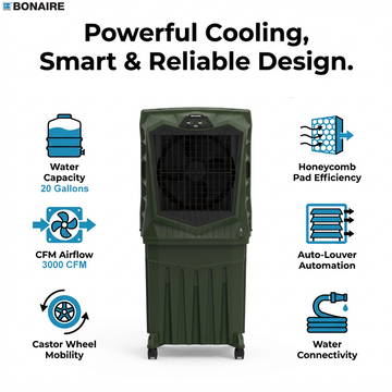 Bonaire Air Force 90 Air Cooler, 3000 CFM