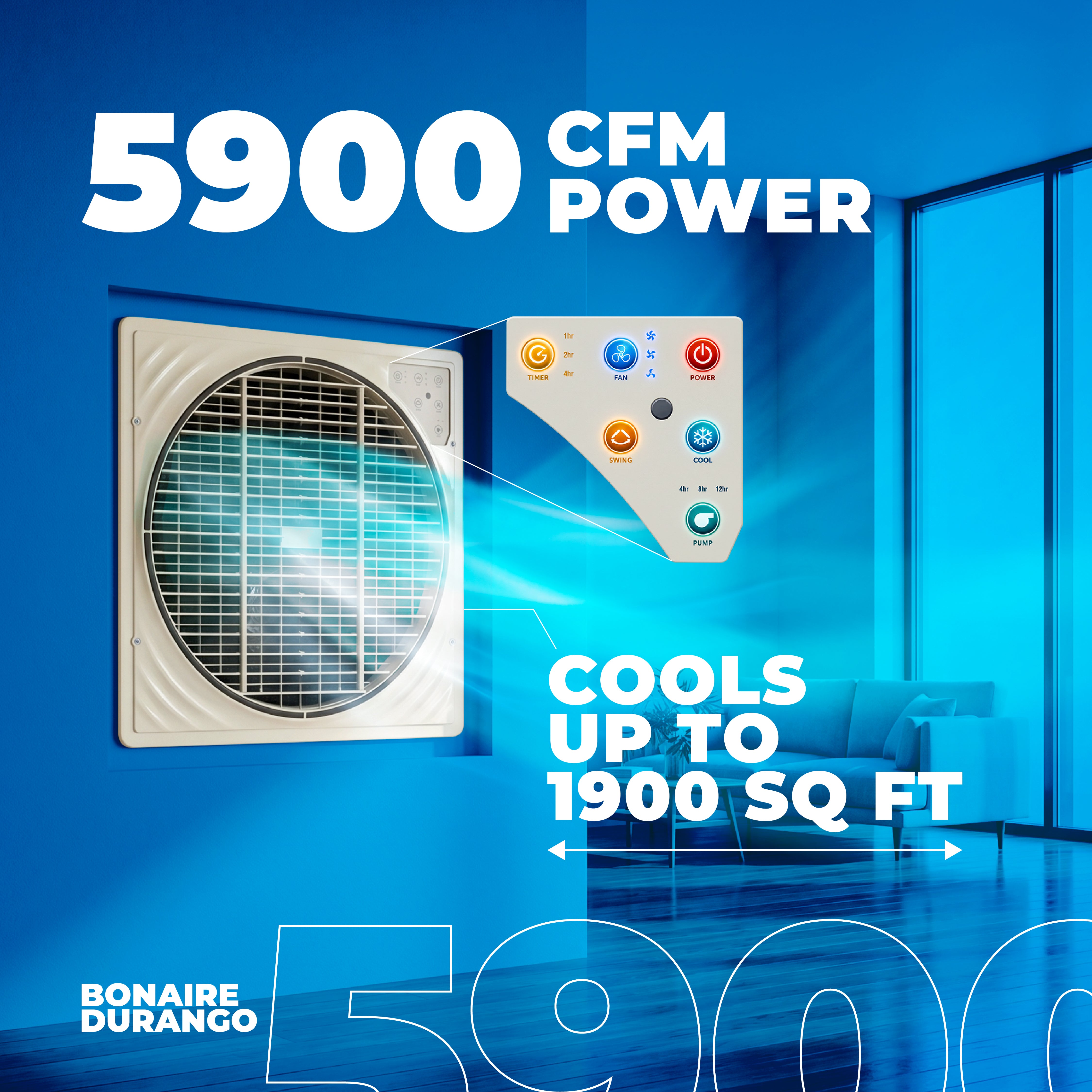 Buy Bonaire Durango 5900 CFM Window Evaporative Air Cooler Grey
